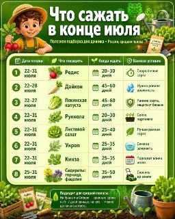 Лучшие культуры для посадки на даче в конце июля